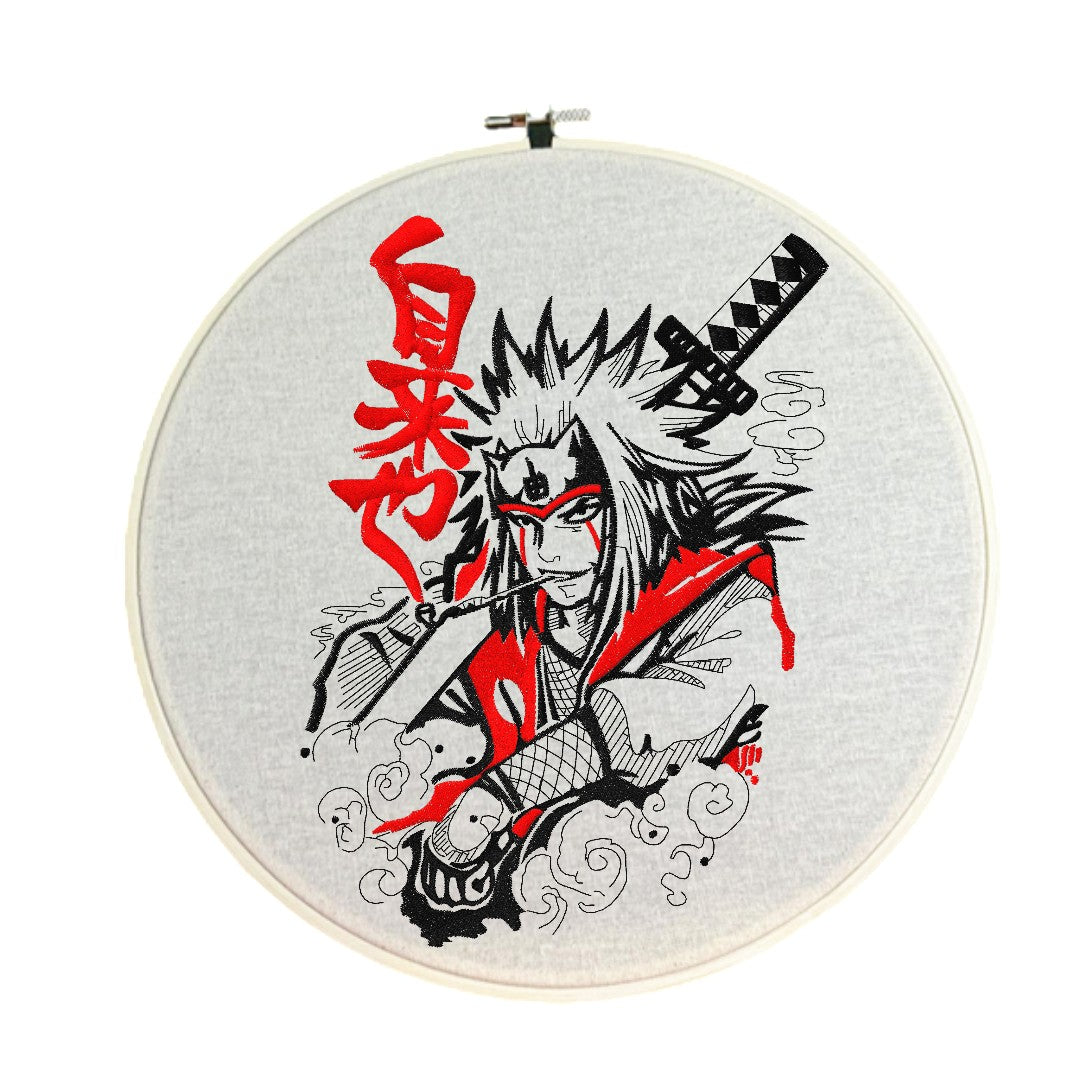 Bordado de Jiraiya - Bastidor 24cm